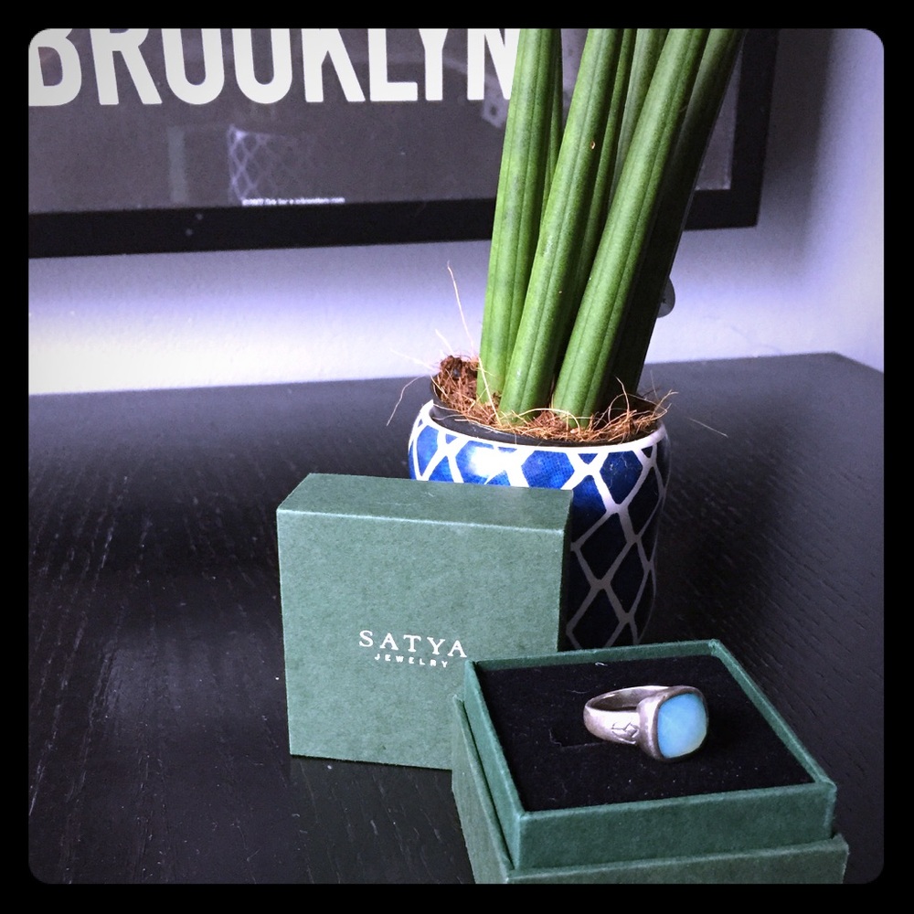 Beautiful Satya Chalcedony Silver Ring